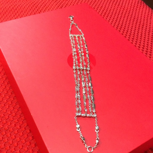 COSTUME JEWELRY BRACELET WITH MATCHING RING, SIZE 7 - Picture 9 of 10